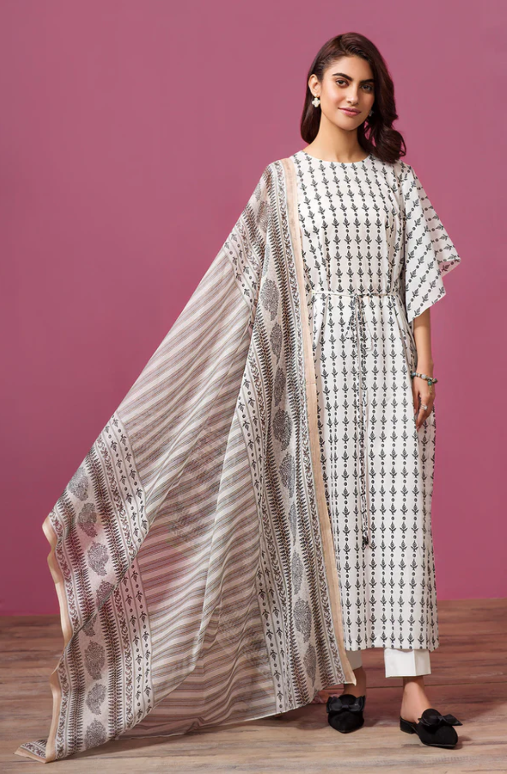 Nisa Hussain Embroidered Lawn Suits Unstitched 3 Piece NSH21L 03 BALEINE BLUE - Luxury Collection