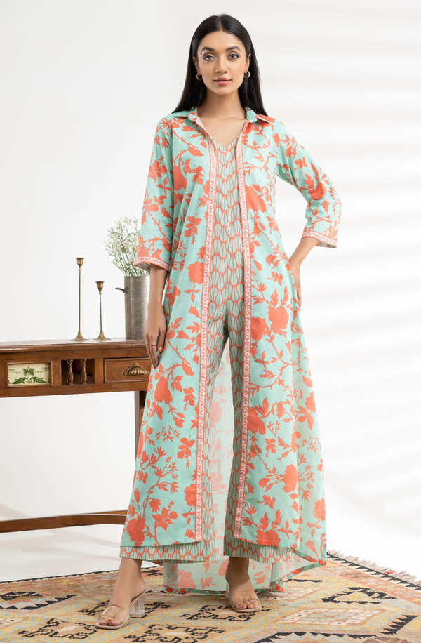 U2902SU-2PC-MNT Unstitch 2 Piece Lawn Collection 2024 by Limelight