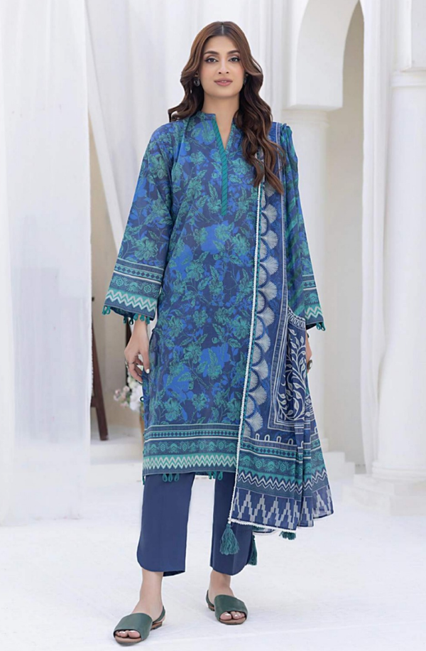 LG-MM-0026 Lakhany unstitched 3 piece Zari Printed Lawn Collection