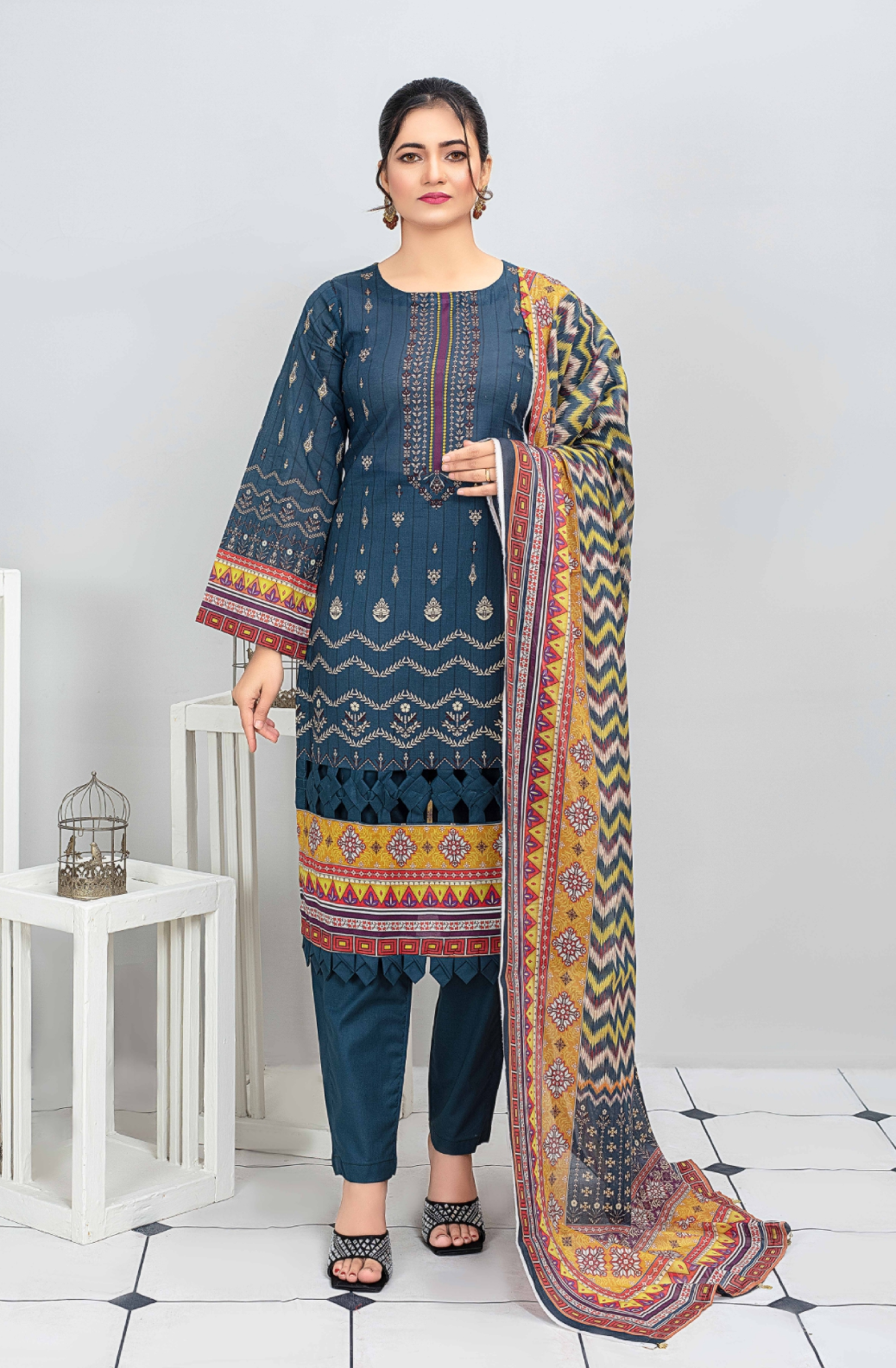 MCL-09 Unstitch 3 piece Suit Spring/summer MOCO Print - Original Lawn ...