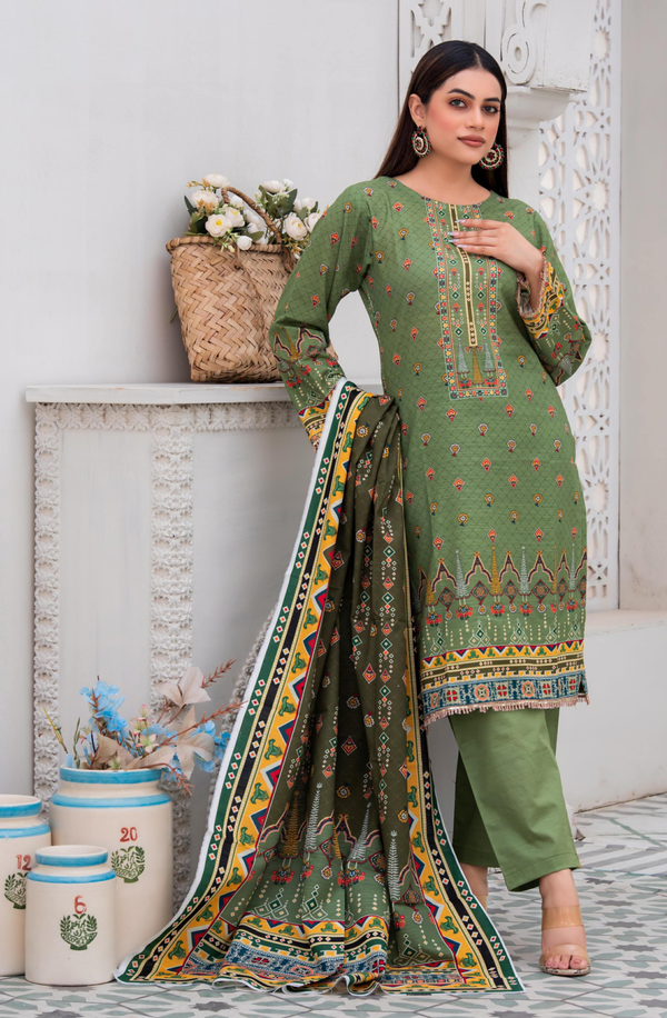 D#4 Unstitched 3 Piece Winter Khaddar Collection Volume 1 by Meerab