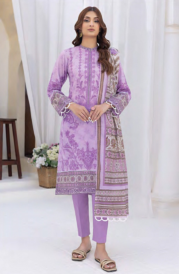 LG-MM-0025 Lakhany unstitched 3 piece Zari Printed Lawn Collection