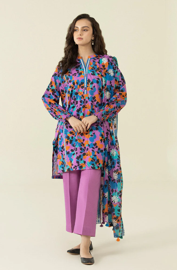 U3P-DY23V4-26R Printed Lawn Collection 2024 Volume 1 by Sapphire