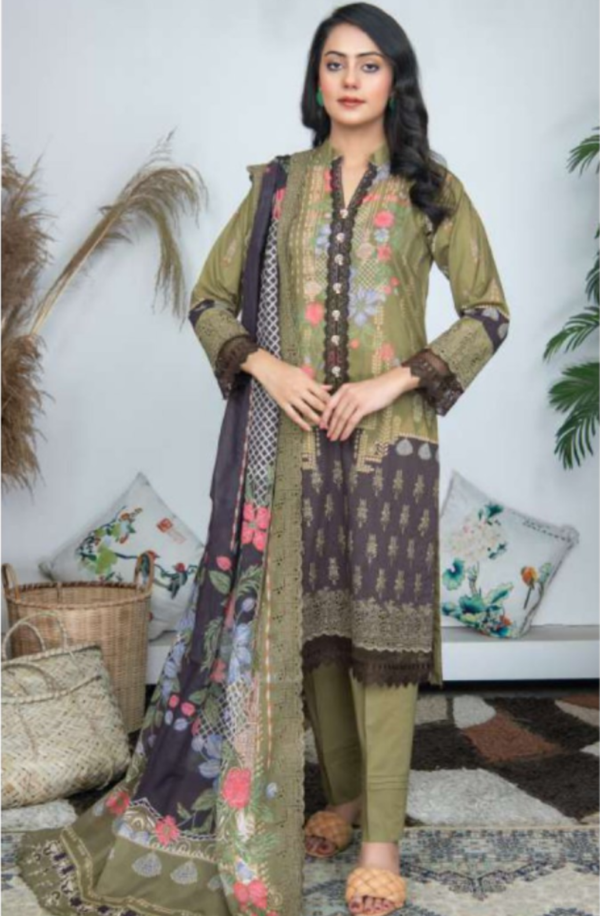 X14819-03 Unstitched 3piece Suit Embroidered Lawn Collection Volume 3 by Rangrani