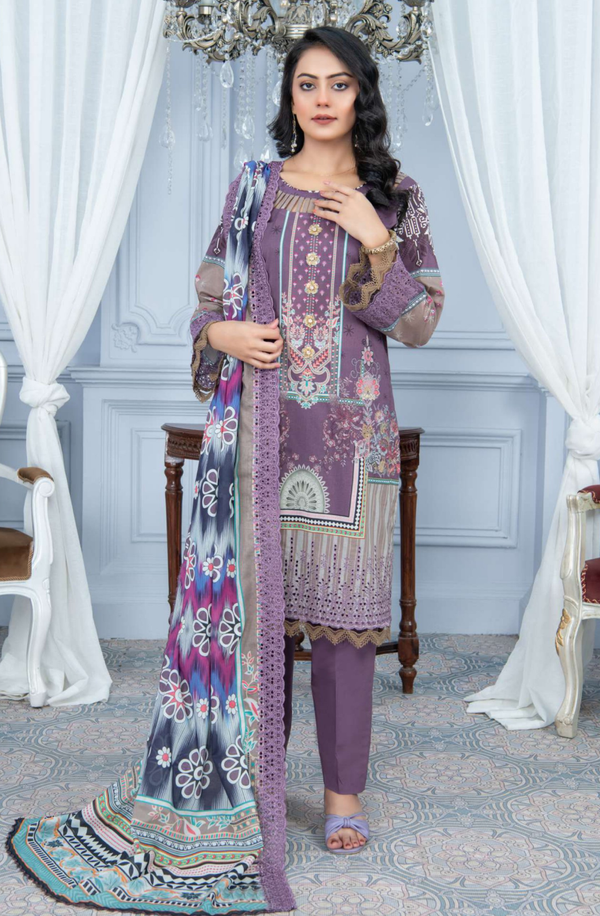 X14820-04 Unstitched 3piece Suit Embroidered Lawn Collection Volume 3 by Rangrani