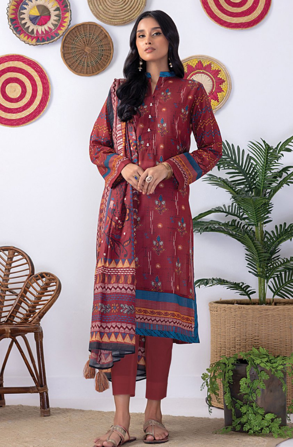 LG-AM-0031 Unstitched 3 Piece Suit Zari Printed Lawn Volume 5 by Lakhany