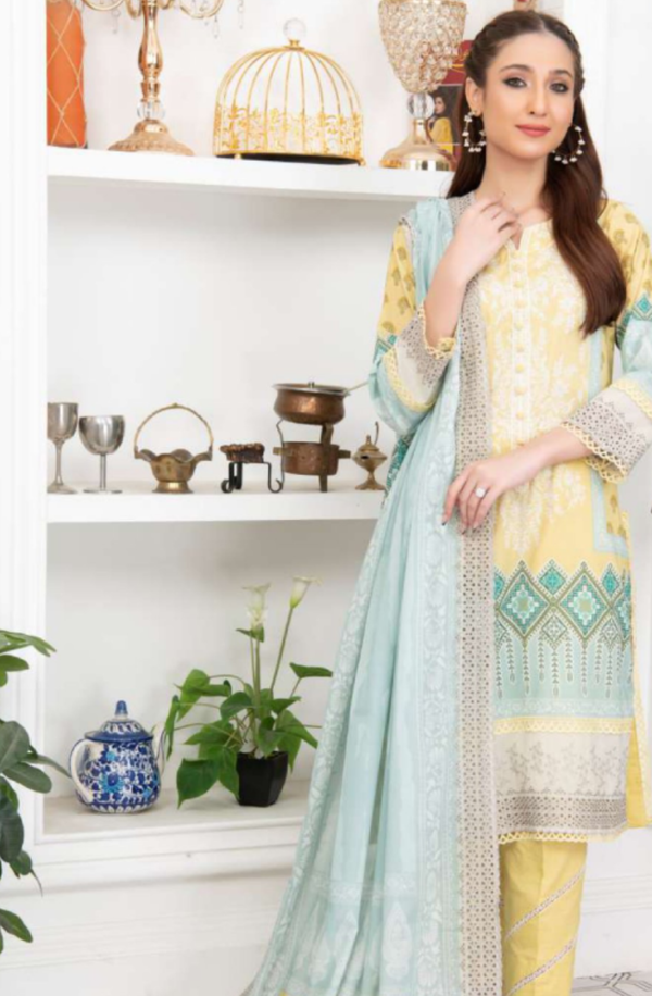 X14778-D07 Unstitched 3piece Suit Embroidered Lawn Collection Volume 2 by Rangrani