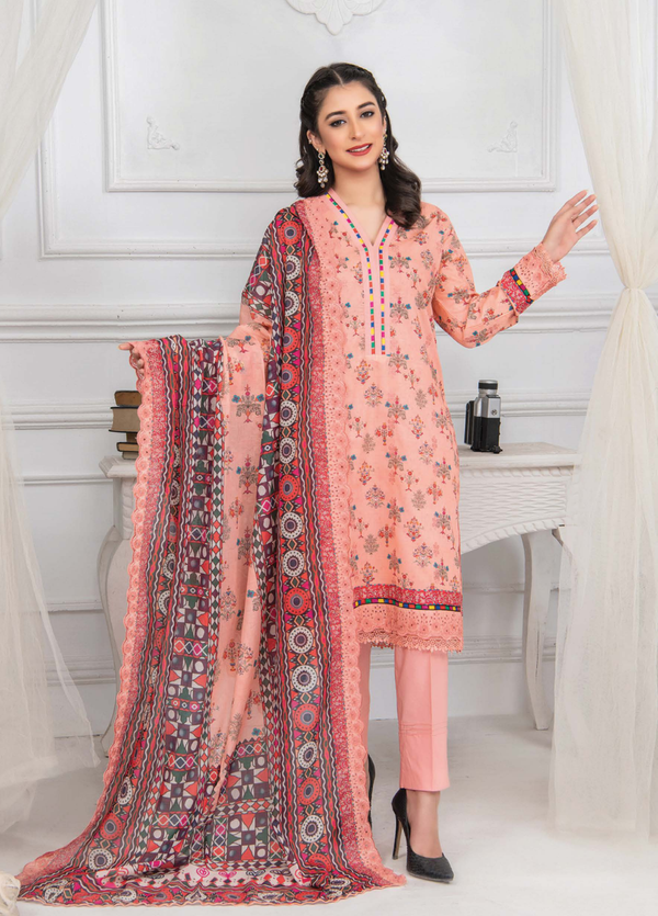 D/01 X14701 Rangrani Embroidered Collection 3 piece Suit by The Embroidery Company
