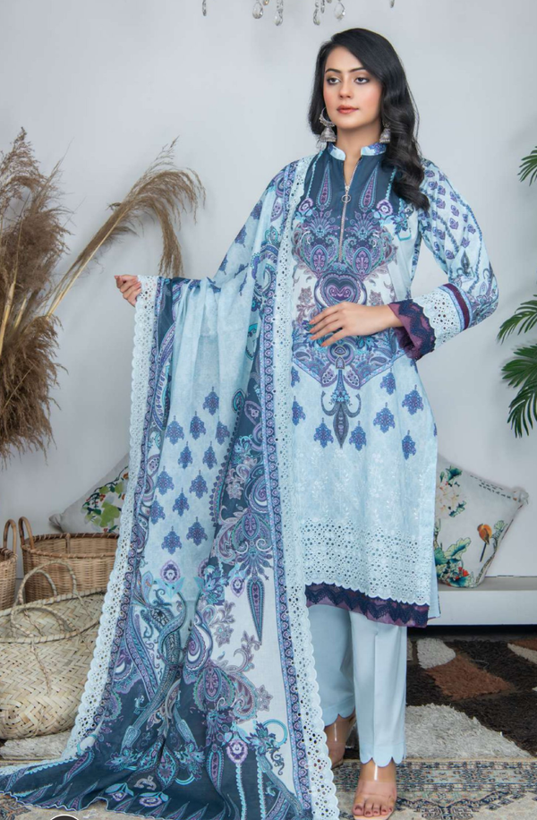 X14816-02 Unstitched 3piece Suit Embroidered Lawn Collection Volume 3 by Rangrani