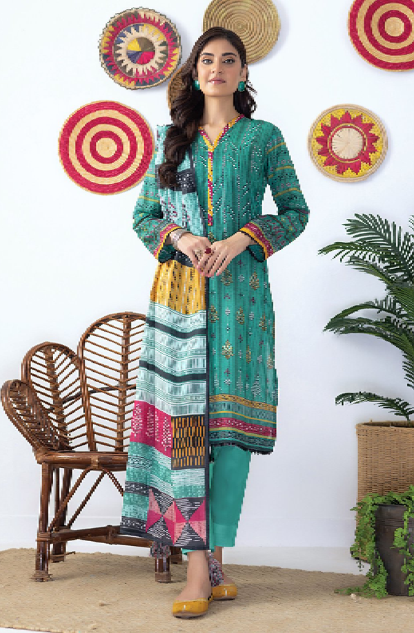 LG-AM-0030 Unstitched 3 Piece Suit Zari Printed Lawn Volume 5 by Lakhany