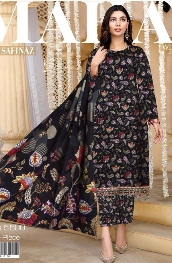 D-7 Mahay Unstitched Winter Collection 2023 by Sana Safinaz