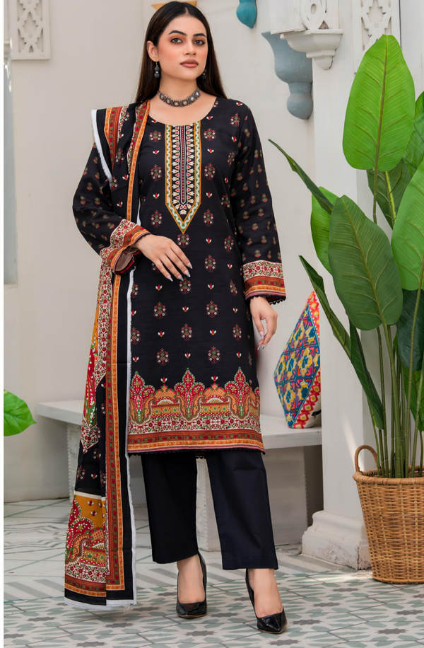 D#10 Unstitched 3 Piece Winter Khaddar Collection Volume 1 by Meerab