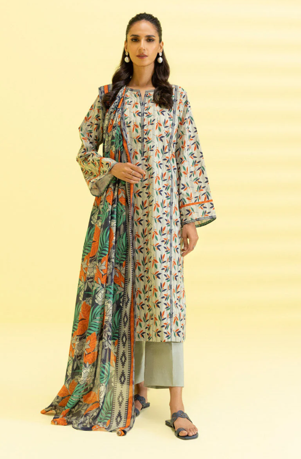 U3P-DY23ZV2-30R Printed Lawn Collection 2024 Volume 1 by Sapphire