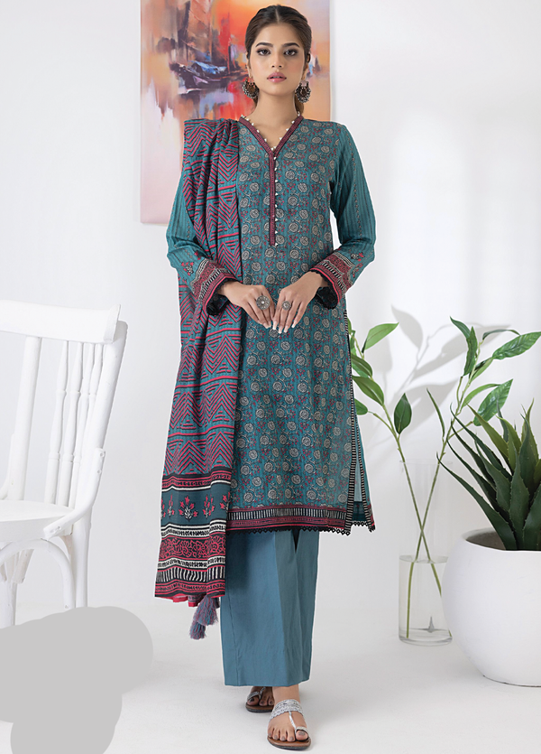 PL-CC-008 3-piece Unstitched Printed Lawn by Lakhany