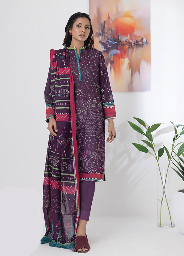 PL-CC-004 3-piece Unstitched Printed Lawn by Lakhany