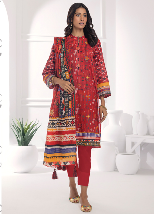 LG-AM-0013 Unstitched 3 Piece Zari Printed Lawn Vol-3 by Lakhany