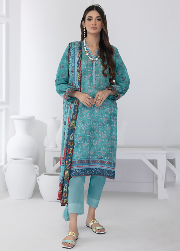 LG-ZH-0054 Unstitched 3 Piece Zari Printed Lawn Vol-3 by Lakhany