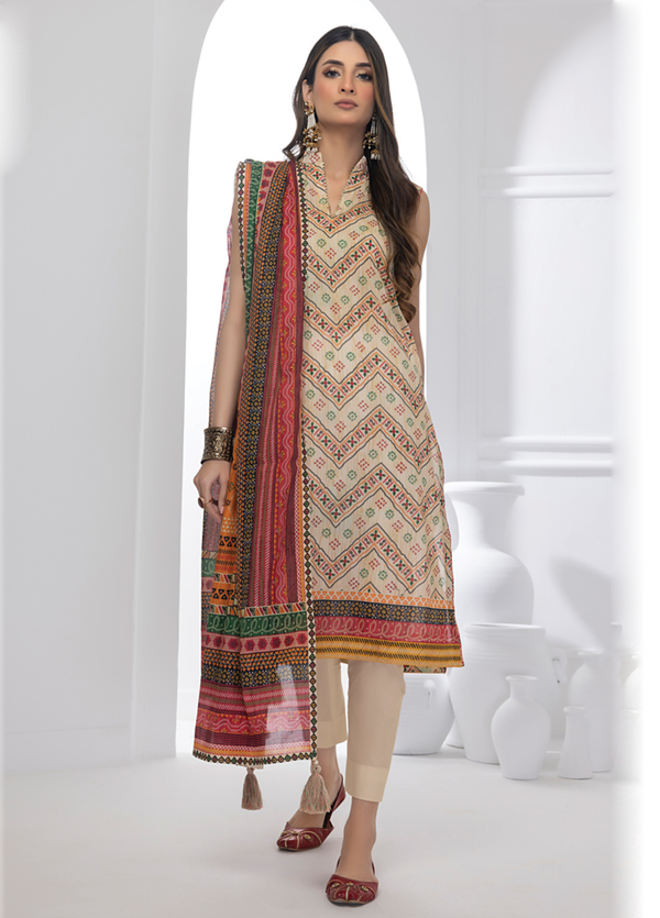 LG-AM-0017 Unstitched 3 Piece Zari Printed Lawn Vol-3 by Lakhany
