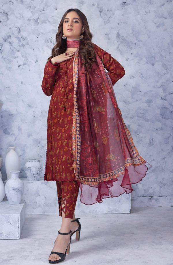 SSZ-1 Unstitched 3 piece Suit Silk Zari Lawn Collection by Regalia
