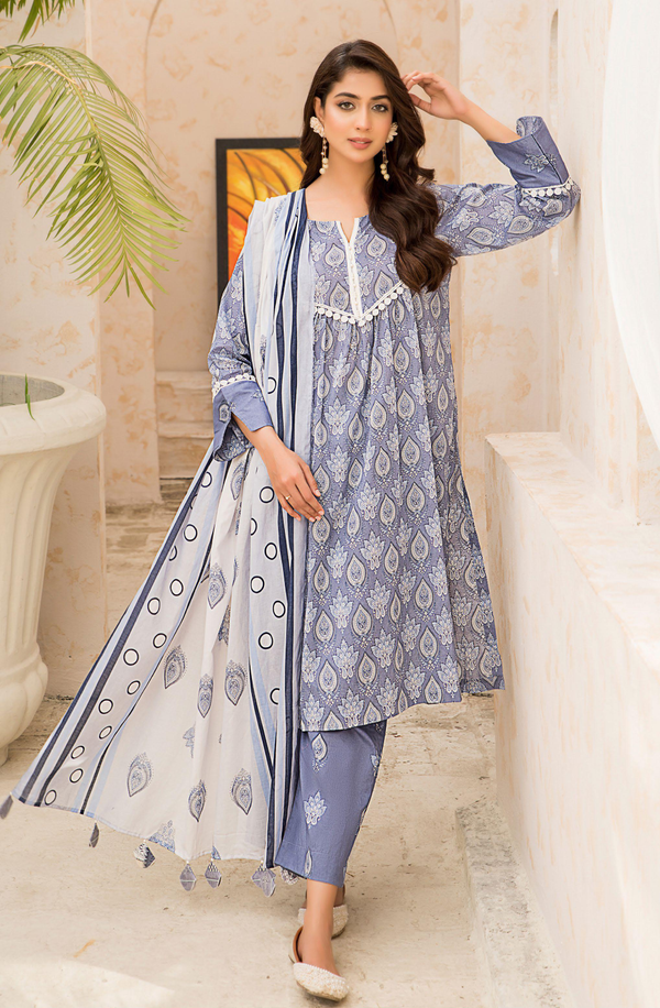 ENB-04 Unstitched 3 Piece Summer Lawn Collection Volume-1 by Edenrobe