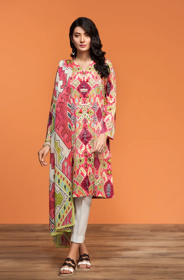 42001017-R Unstitched 3 piece Suit Nishat Lawn Collection Volume-5
