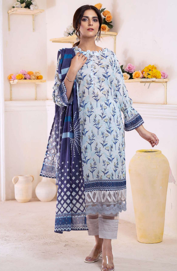 ART2-10 Unstitched 3-piece Lawn suit Volume-2 by Meerab