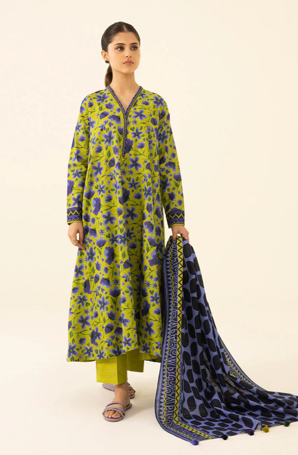 U3P-DY23V6-14WS Unstitched Printed Lawn Collection 2025 Volume-05 by Sapphire