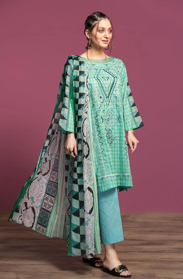 42001082-R Unstitched 3 piece Suit Nishat Unstitched Lawn Collection Volume-6