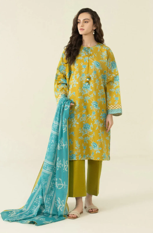 U3P-DY23V4-12WS Unstitched Printed Lawn Collection 2025 Volume-04 by Sapphire