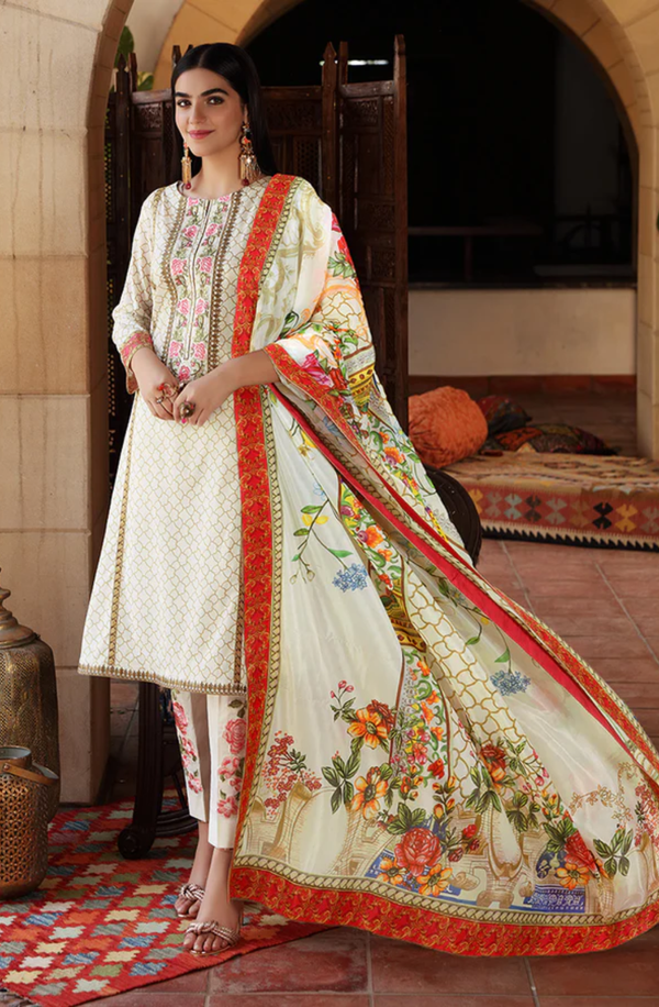 42101525-R Unstitched 3 piece Suit Nishat Unstitched Lawn Collection Volume-8