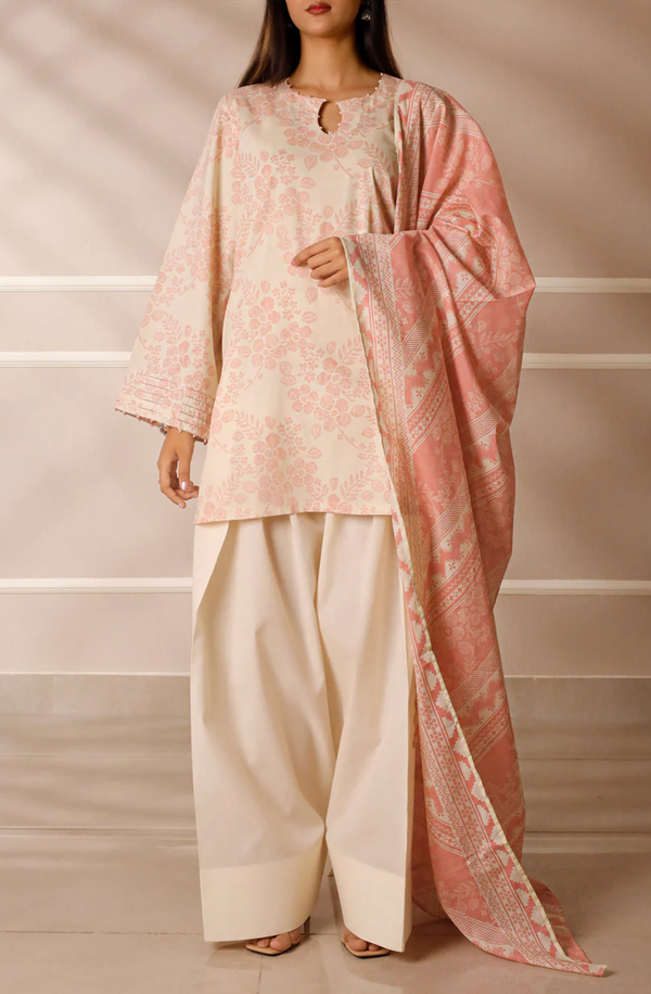 U01-25224-01A Unstitched Printed Lawn Collection 2025 Volume-04 by Saya