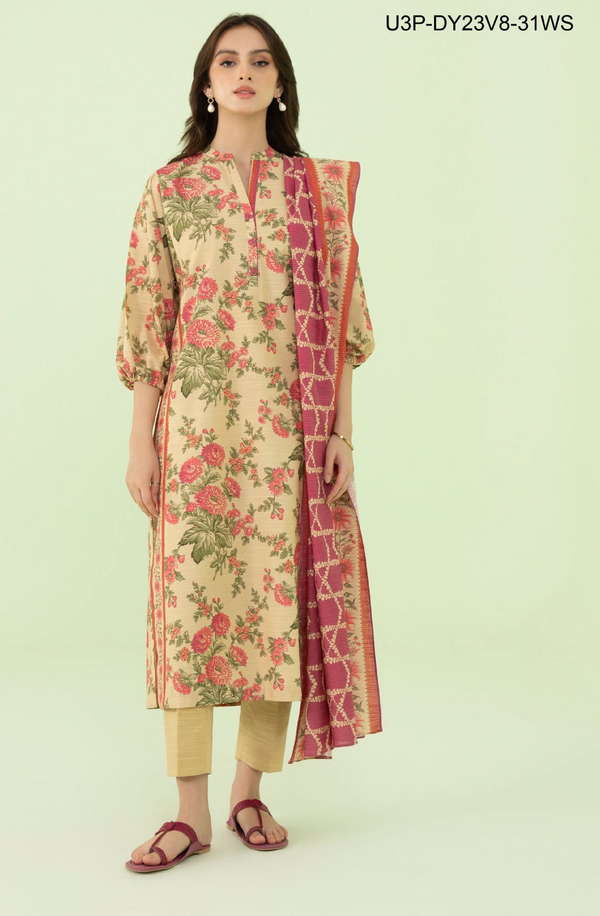 U3P-DY23V8-31WS Unstitched Printed Lawn Collection 2025 Volume-05 by Sapphire
