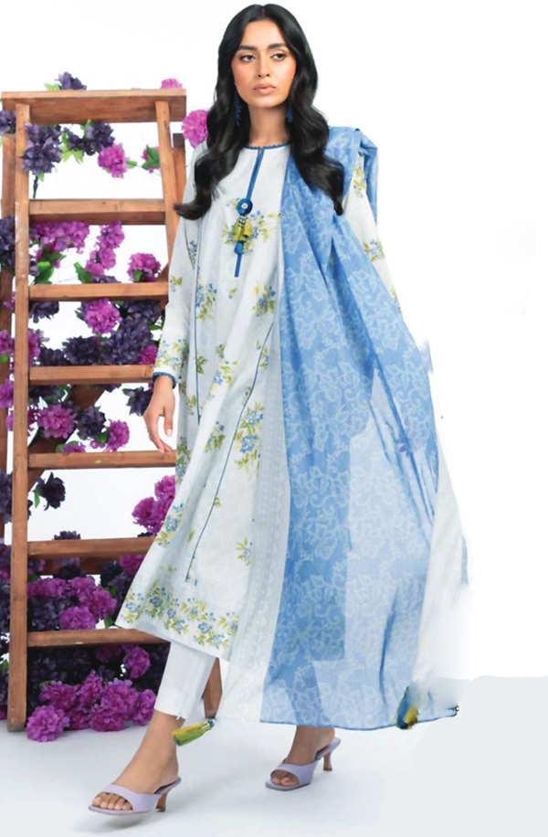 SSF-75-23 Denim Blue Unstitch 3 Piece Suit by Alkaram Studio
