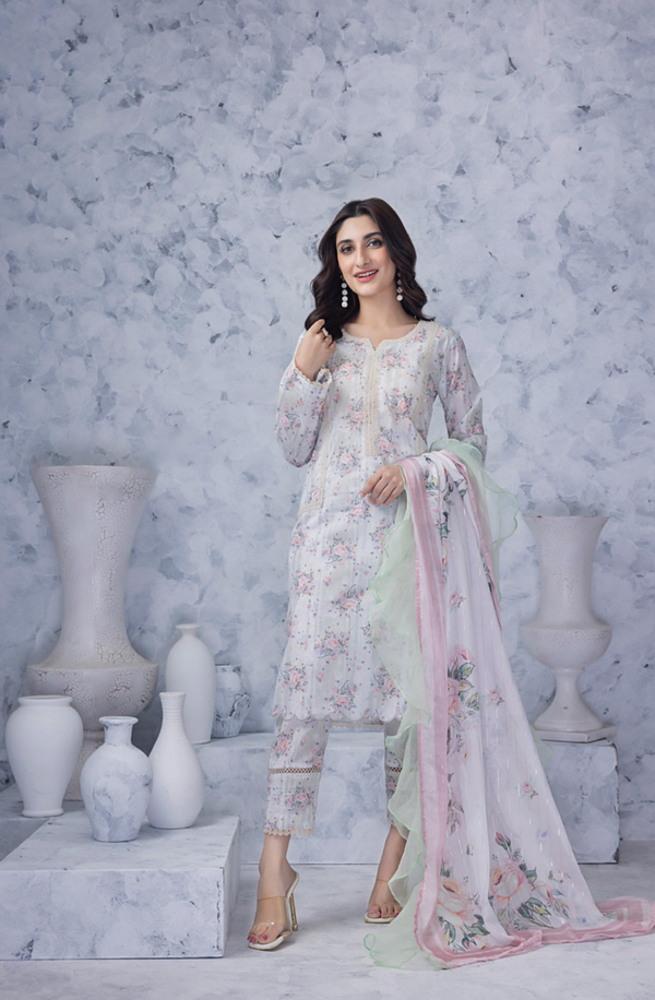 SSZ-5 Unstitched 3 piece Suit Silk Zari Lawn Collection by Regalia