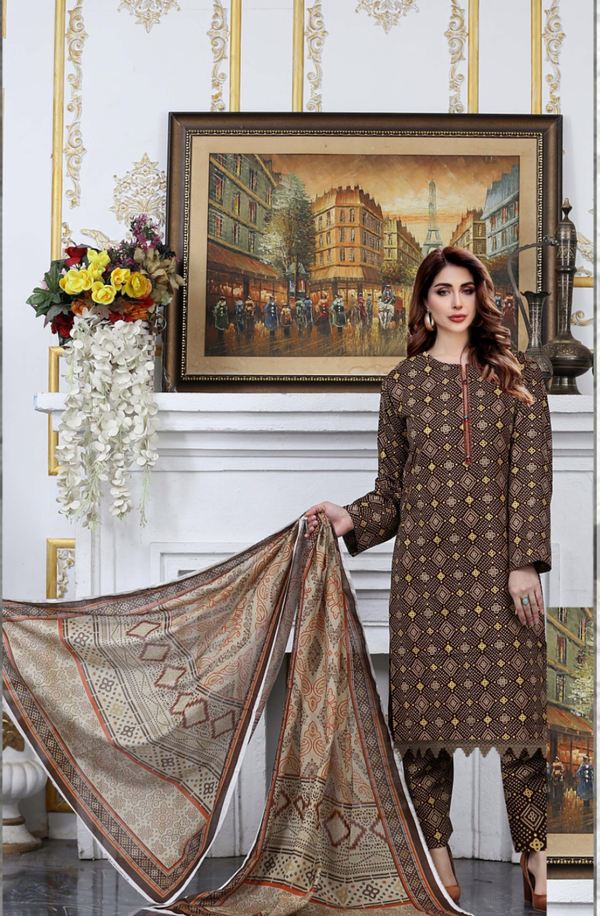CL-06 COCO Lawn Prints Unstitched 3-piece Suit by Lenaim