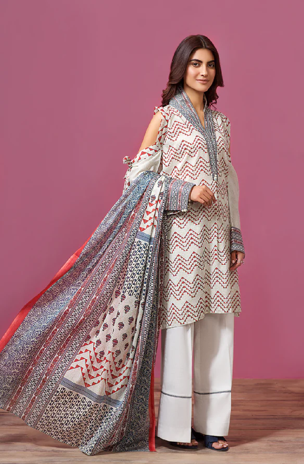 42001084-R Unstitched 3 piece Suit Nishat Unstitched Lawn Collection Volume-6