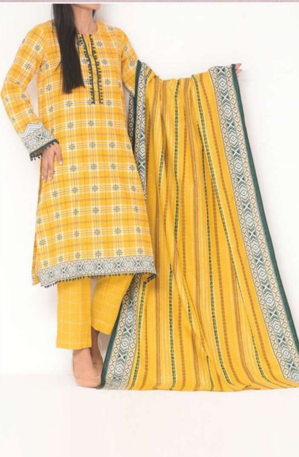 SK3-22096276 Mizaj Unstitched 3 piece Khaddar Collection