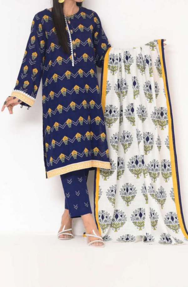 SK3-22096262 Mizaj Unstitched 3 piece Khaddar Collection