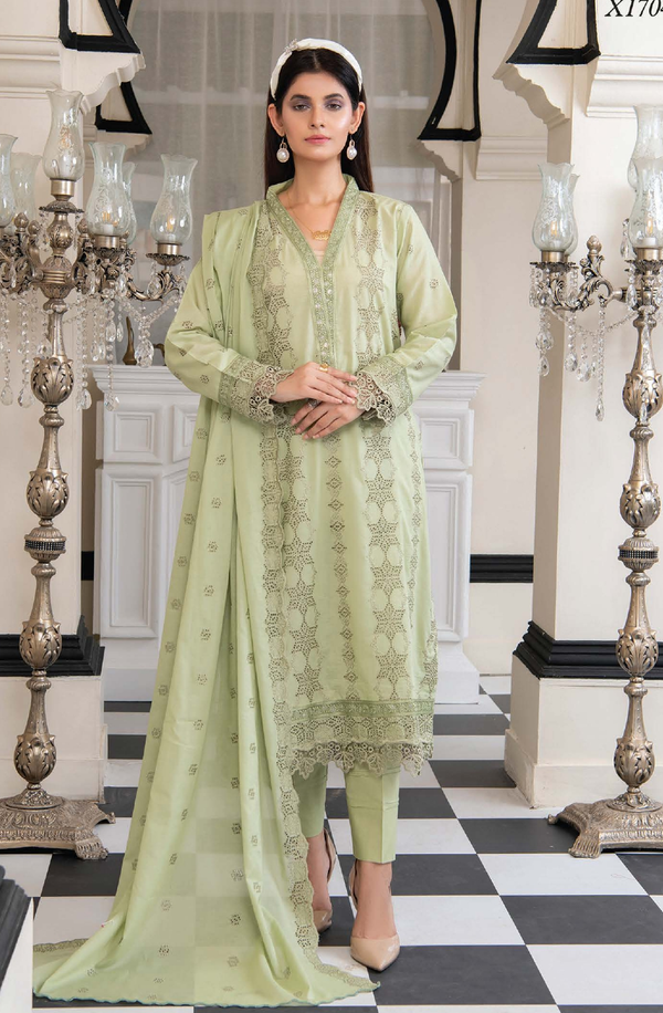 D/09 X17049 Chikankari Embroidered Lawn Collection Volume 2 by Rangriti