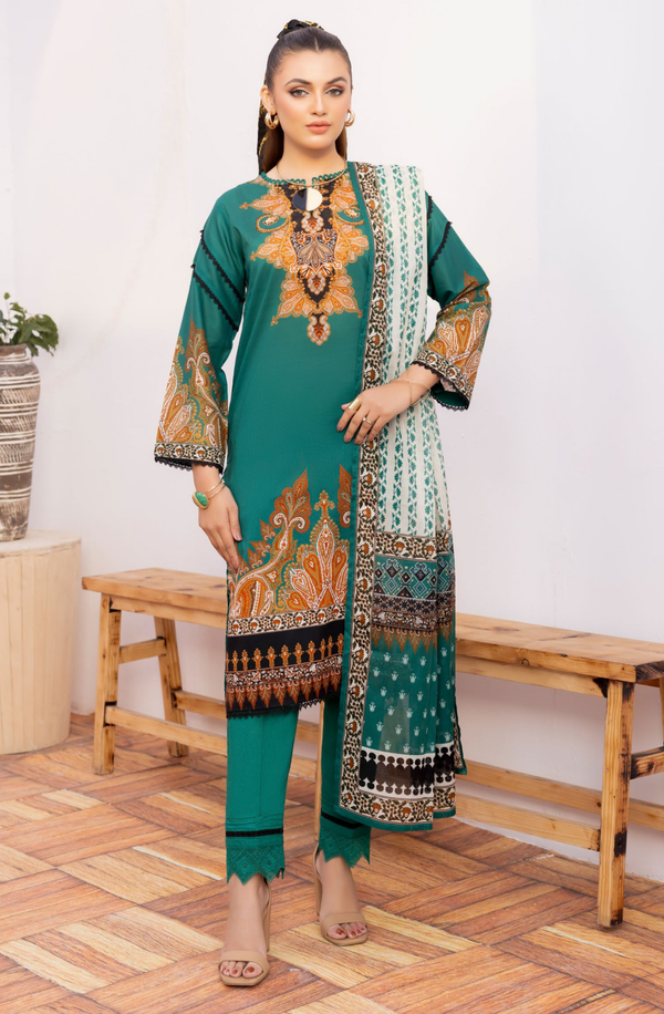 CA42001 Mira Unstitched 3 piece Suit Lawn Collection by Gul Ahmed