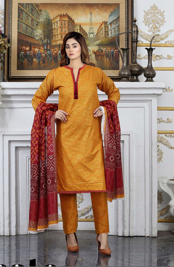CL-08 COCO Lawn Prints Unstitched 3-piece Suit by Lenaim