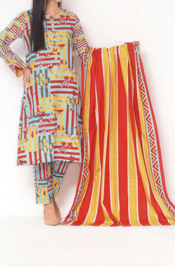 SK3-22096269 Mizaj Unstitched 3 piece Khaddar Collection