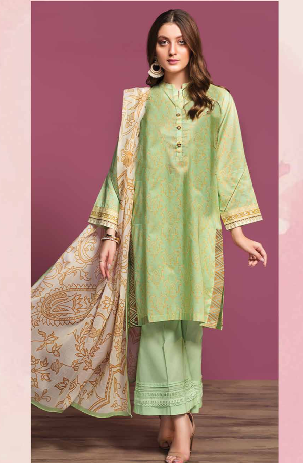 42001066-R Unstitched 3 piece Suit Nishat Unstitched Lawn Collection Volume-6