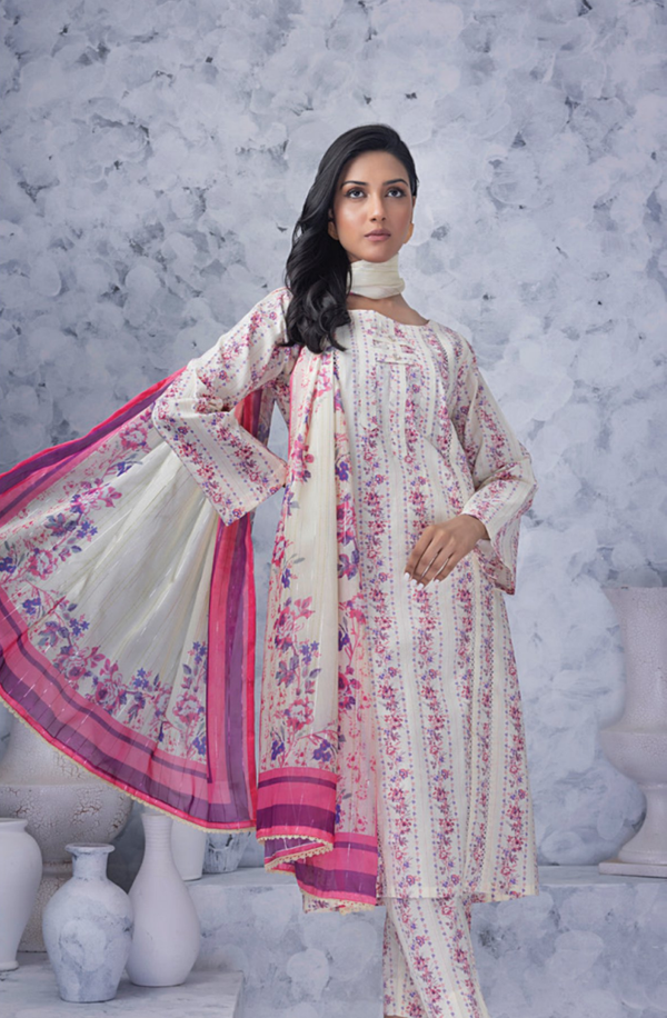 SSZ-7 Unstitched 3 piece Suit Silk Zari Lawn Collection by Regalia