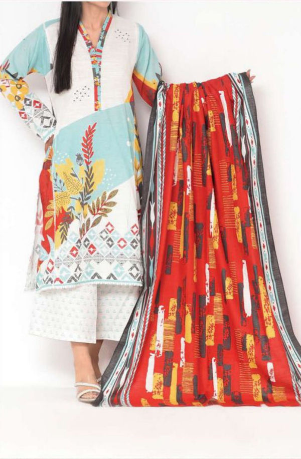SK3-22096273 Mizaj Unstitched 3 piece Khaddar Collection