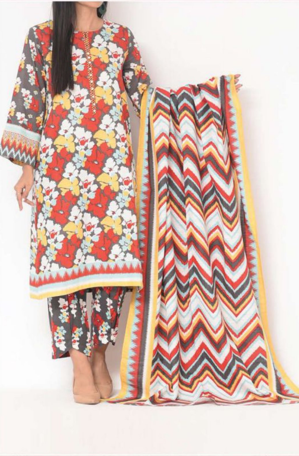 SK3-22096271 Mizaj Unstitched 3 piece Khaddar Collection