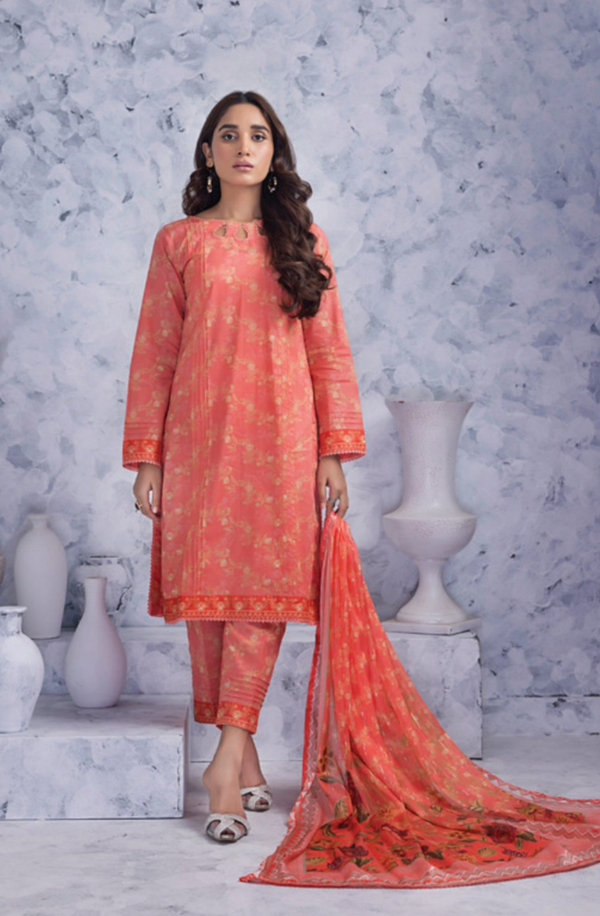 SSZ-9 Unstitched 3 piece Suit Silk Zari Lawn Collection by Regalia