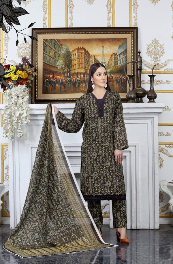 CL-11 COCO Lawn Prints Unstitched 3-piece Suit by Lenaim