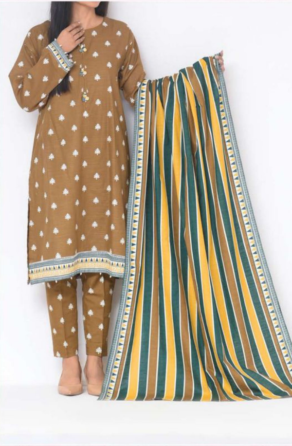 SK3-22096278 Mizaj Unstitched 3 piece Khaddar Collection