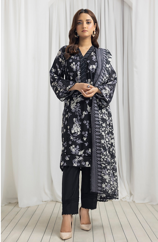 SBNW-03 Unstitch 3 Piece Salina Black & White Suit 2024 Volume 4 by Regalia